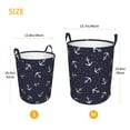 thumbnail image 5 of Balery Anchor Round Laundry Basket with Handles Waterproof Freestanding Laundry Hamper for Clothes Toys in the Dorm and Family-Medium, 5 of 8