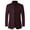 Wine, variant on Mens Casual Suit Blazer Jacket Mandarin Collar Single Breasted Sport Coat Business Dress Coat Wine XL(XL)
