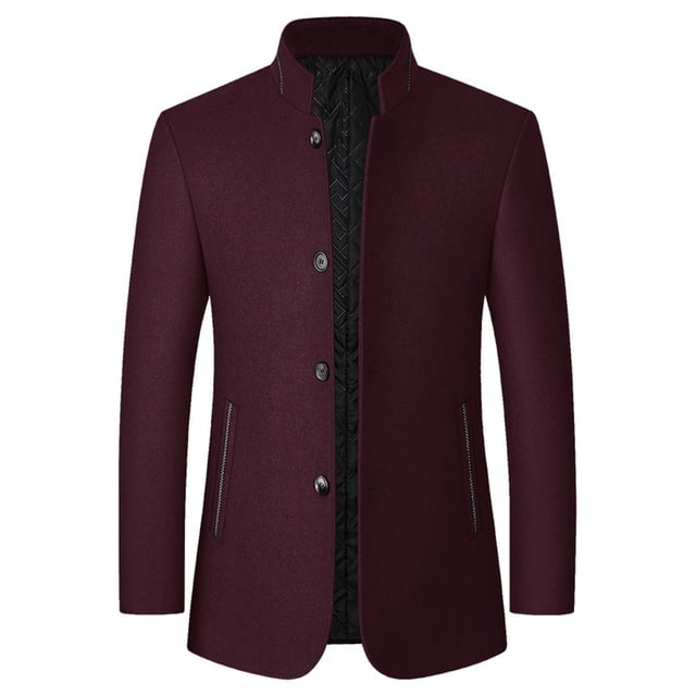 Blazer Décontracté à Col Montant pour Hommes, Design Élégant pour Usage Quotidien et Extérieur