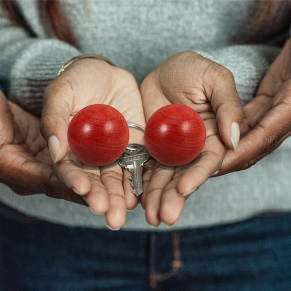 HOMEMAXS 2pcs Hand Exercise Wooden Balls Chinese Baoding Balls Hand Massage Balls Fitness Wooden Training Balls Chinese Massage Tool