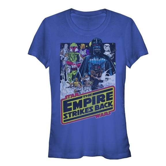 Junior's Star Wars Movie Poster Graphic Tee Royal Blue Medium