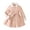 Beige, variant on Girls Fleec𝖾-Lined Peacoat with Belt, Padded Warm Dress Coat with Ruffled Collar, Winter Button Closure Outerwear for Kids