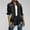 Black, variant on Long Sleeve Turndown Collar Blouse Shirt Women's Fashion Street Ripped Mid-length Solid Color Pocket Denim Jacket Tops