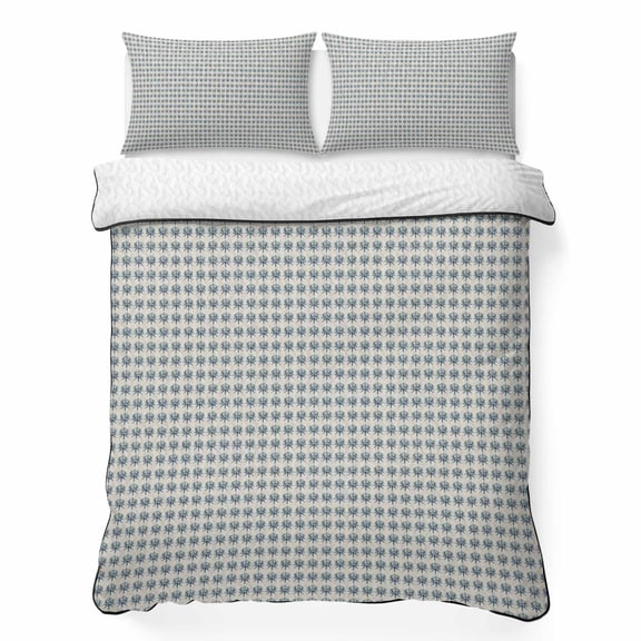 Quilts Queen Size Bedding Set, Modern Minimalist Art Lightweight Quilted Comforter, Rustic Farmhouse Polka Dots Blue Soft Reversible Bedspread Coverlet with Pillow Covers for All Season, 90" x 96"