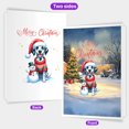 thumbnail image 2 of Merry Christmas Woofmas Xmas Noel Dalmatian Santa Snowman 5x7in Folded Greeting Card Dog Lover Single Note Card with Envelope - 13016, 2 of 5