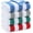 Blue,grey, Green & Red, variant on Utopia Towels Pack of 4 Cabana Beach Towels, Oversized 30 x 60 Inches Cotton Beach Towel Set, Smooth Ring Spun Texture for Pool and Swim Days, Modern Striped Design Bath Towels, Red