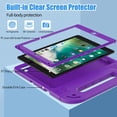 thumbnail image 3 of BMOUO Kids Case for iPad 5th/6th Generation (9.7-inch, 2017/2018), iPad Air 2 / iPad Pro 9.7 Case with Built-in Screen Protector, Shockproof Protective Cover with Handle Stand for Kids, Purple, 3 of 7