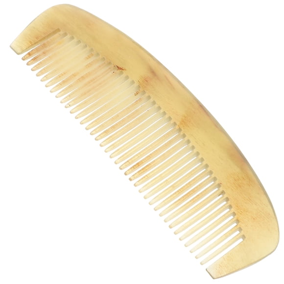 EeaseMX Peine de cuerno natural, peine alisador de cabello portátil antiestático, previene la caída del cabello para mujer (15 cm)