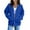 Dark Blue, variant on Women's Casual Zip Up Hoodie Jacket, Soft Long Sleeve Hooded Sweatshirt with Pockets, Lightweight Comfortable Outerwear for Everyday Wear