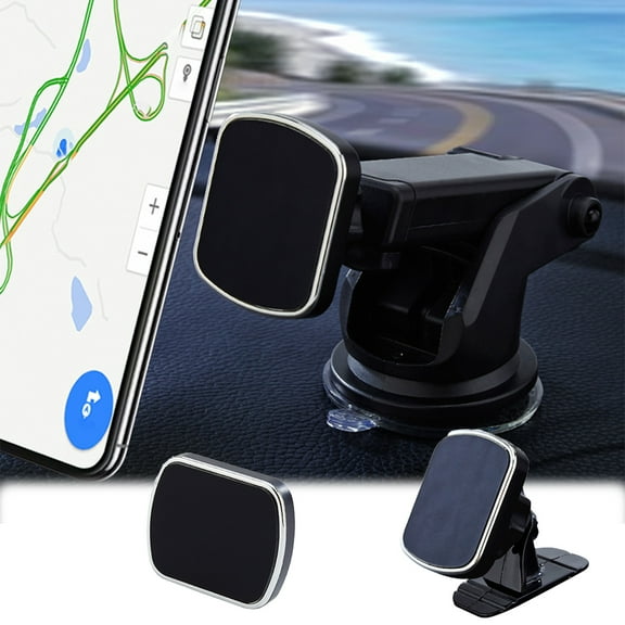 Visland Magnetic Phone Car Mount, Sturdy Stick-on Cell Phone Holder Car Built-in Amazing Strong Magnets, Hands Free Magnetic Car Phone Holder Mount