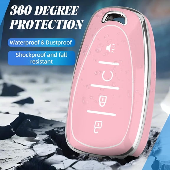 Remote Key Fob Cover Protector Holder With Keychain, Compatible with Chevrolet Equinox Bolt Trax Sonic Blazer Trailblazer Traverse Cruze Car Smart Key Shell
