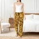 thumbnail image 4 of Balery Bright Shiny Golden Pantalones de pijama para mujer, pijamas ultraligeros, pantalones de estar por casa-3X-Large, 4 of 6