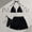 Black, variant on Sevevn Women's 3 Piece Bikini Set Halter Triangle Top with Side Tie Bottom and Textured Cover Up Shorts White S