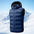 thumbnail image 4 of Xdegoge Mens Hooded Puffer Vest Sleeveless Winter Jacket Thick Insulated Warm Quilted Gilet Full Zip Windproof Outerwear for Cold Weather Casual Outdoor Layering, 4 of 7