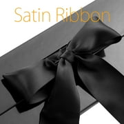 PKGSMART Large Gift Box with Ribbon, 13x9.7x3.4 inches, Black Box with Magnetic Lid