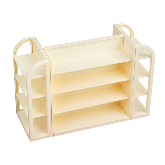 Estante de Almacenamiento para Tienda de Miniaturas Perfke Modelo de 4 Niveles Beige