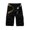 B-Black, variant on Wyobmus Mens Cotton Blend Cargo Shorts Solid Stretch Zipper Button Waist Cropped Work Shorts for Summer Outdoor Hiking Camping Workout No Belt A-Black
