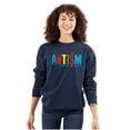 thumbnail image 3 of Autism Awareness Advocate Puzzle Sweatshirt for Men or Women Brisco Brands S, 3 of 6