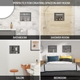 thumbnail image 6 of Logmey 19x15 Inch Stainless Steel Matte Black Bathroom Shower Niche Double Tier Built-in Wall Shower Shelve, Living room/Bedroom/Kitchen Storage Shelve, 6 of 9