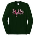 thumbnail image 2 of Wild Bobby, Fighter Breast Cancer Survivor, Breast Cancer Awareness, Men Long Sleeve Shirt, Forest Green, 3X-Large, 2 of 4