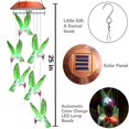 thumbnail image 2 of Campana de jardín y aldaba Panel de cobre Colibrí que cambia de color LED Solar móvil Carillón de viento Luz que cambia de color Impermeable Seis carillón de viento de colibrí, 2 of 5