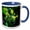 Blue/White, variant on 3drose, Photo Artistic Painting of Alpine Wildflowers, 15oz Two-tone Yellow Mug