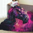 thumbnail image 6 of Vsdgher Watercolor Painting White Horse Ultra-Soft Micro flannel Blanket Throw Blankets for Couch Sofa, Bed (4 sizes)-50"x40", 6 of 7