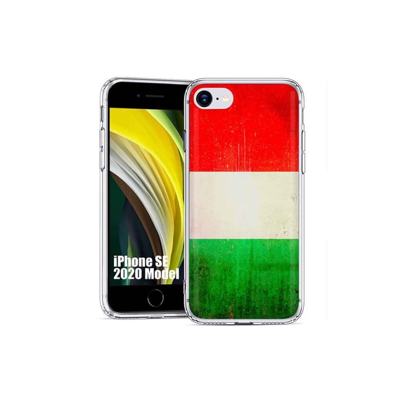 TalkingCase Slim Phone Case Cover Compatible for Apple iPhone SE 2022/3rd/2020/8/7, Old Flag Italy Print, USA