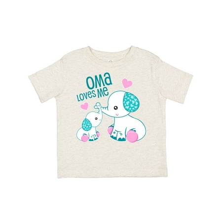 

Inktastic Oma Loves Me-cute Elephants Gift Toddler Boy or Toddler Girl T-Shirt