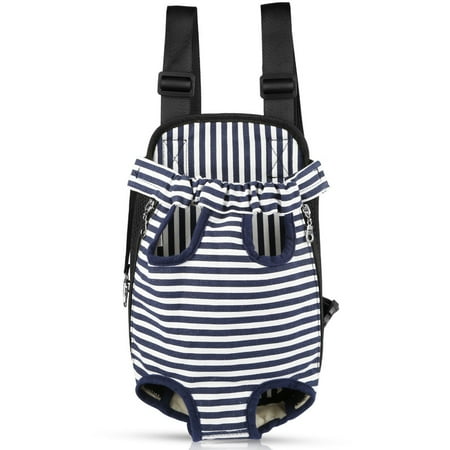 Cat Carrier Wheels Pet Dog Cat Backpack Carriers, S-XL Mesh Travel Bag Legs Out Front Padded Chest Bag, Light Weight ()