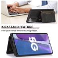 thumbnail image 2 of Design for Samsung Galaxy Note 20 Wallet Case with Tempered Glass Screen Protector PU Leather Credit Card Holder Slot Phone Cases Kickstand Shockproof Protective Cover for Men 6.7 inch Black, 2 of 7