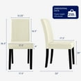 thumbnail image 5 of Subrtex Modern PU Leather Dining Chairs Set of 4, Upholstered Parsons Chairs for Kitchen & Dining Room, White, 5 of 7