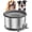 6.5L+2 Filters, variant on 2.5L Dog Water Bowl 101oz Stainless Steel Water Bowls for Dogs No Splash Pet Water Dispenser with Non-Slip Base for Dogs and Cats 2.5L+2 Filters