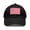 Black / Pink patch, variant on Dad Hat with Leather Patch (Rectangle)