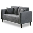 thumbnail image 4 of Furniture of America Mjuk Chenille Tufted 2-Piece Sofa Set, Dark Gray, 4 of 6