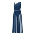 thumbnail image 3 of Ocealan Robe de Danse Lyrique Sans Manches en Maille Jupe Justaucorps Performance de Scène Enfants Bleu Marine 12, 3 of 7