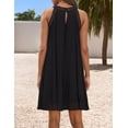thumbnail image 4 of Vestido ZESICA para mujer, verano 2025, de chifón, halter, negro, talla L, 4 of 8