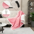 thumbnail image 3 of Costway 60"x50" Electric Heated Blanket Throw w/10 Heat & 9 Hours Time Settiings Pink, 3 of 10
