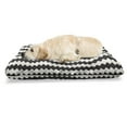 thumbnail image 1 of Stripe Pet Bed, Classy Retro Pattern of Repeating Ornament with Geometrical Elements, Resistant Pad for Dogs and Cats Cushion with Removable Cover, 24" x 39", Eggshell Charcoal Grey, by Ambesonne, 1 of 4