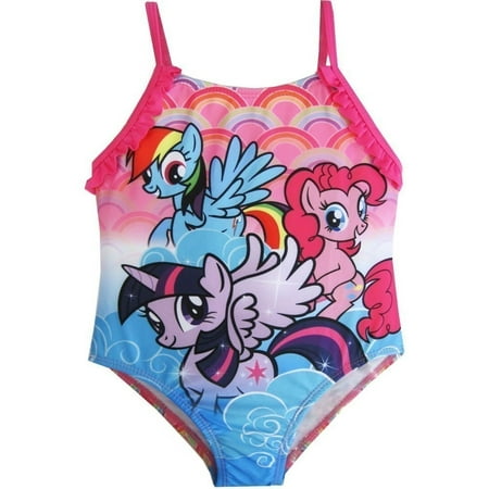 Little Toddler Girl Pink My Little Pony Character One Piece Swimsuit