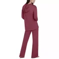 thumbnail image 3 of Max and Mia Womens' Hoodie Lounge Set (Rosewood, XX-Large), 3 of 3