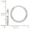 thumbnail image 2 of Beautiful Sterling Silver 2mm Hoop Earrings, 2 of 2