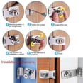 thumbnail image 3 of (6 uds) limitador de ventana corredera de seguridad antirrobo pestillo de ventana tapón de bloqueo protección de seguridad para niños, 3 of 5