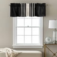 thumbnail image 3 of Black Beige Striped Kitchen Curtain Valances for Windows Farmhouse Short Curtains, Modern Farmhouse Retro Lines Rod Pocket Valance Curtain for Bedroom Cafe Living Room, 3 of 8