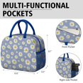 thumbnail image 4 of Sac à Lunch Boho Bloom – Motif Marguerite Rétro, Sac Isotherme Écologique pour Femmes, 4 of 6