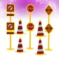 thumbnail image 6 of 25pcs Road Sign Roadblock Shaped Cake Toppers Plastic Cake Picks Traffic Cupcake Decor Kids Birthday Party Supplies(5pcs in 1 Set), 6 of 9