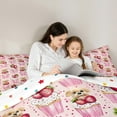 thumbnail image 5 of Castle Fairy Cartoon Dog 2Pcs Bedding Comforter Set for Children Kids Girls Teens,Polka Dots Twin Comforter Sets,Strawberry Cake Breathable Bedding Set,Breathable Home Decor, 5 of 8