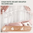 thumbnail image 6 of Amolife Full Bed Frame, Metal Platform Bed with Heart-Shaped Headboard and Footboard, 12.6'' Under-Bed Storage Space, No Box Spring Needed, White, 6 of 12
