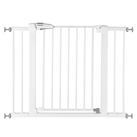 BABELIO 26-40  Auto Close Baby Safety Gate  No Drilling Pressure Mounted Dog Gate for Stairs  Doorways  Outdoor (White)