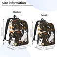 thumbnail image 2 of Bingfone Bones And Leaves Print Canvas College Laptop Backpack, Large Capacity Lightweight College Bookbag Casual Daypack, 2 of 5